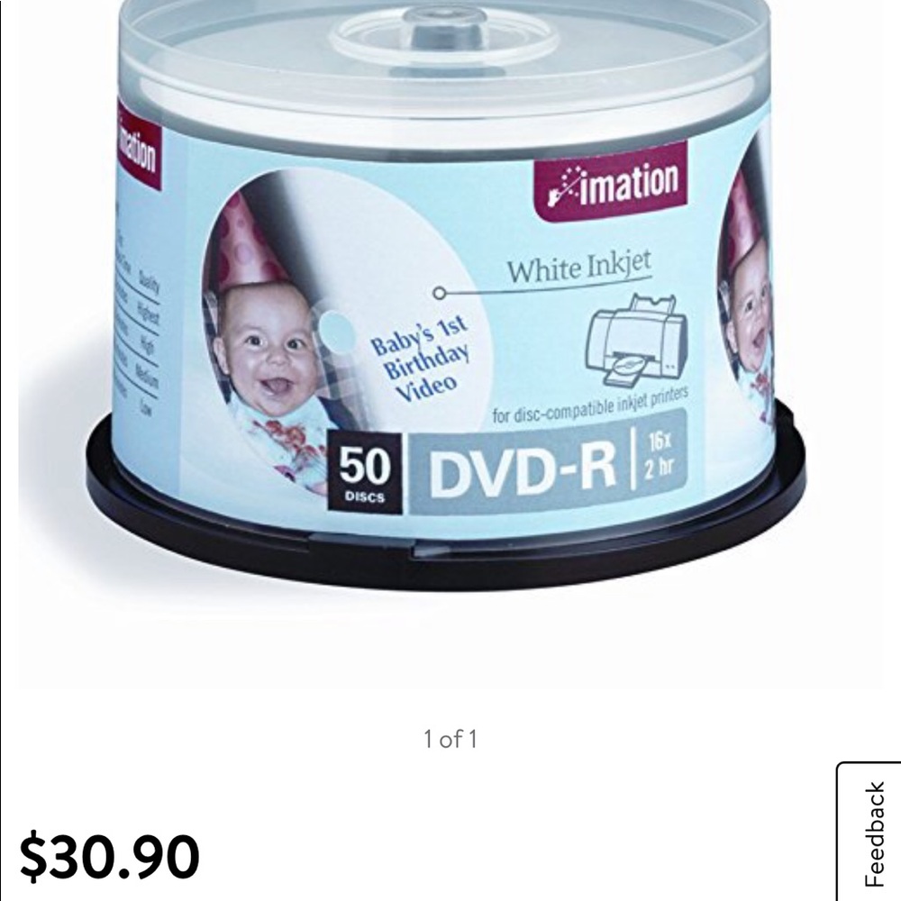 $2 add to bundle! NWT Imation DVR-R 50 pack 16x 2 hour.